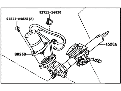 Toyota 45250-02890 Column Assembly, Steering