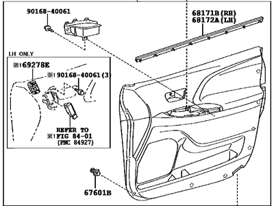 Toyota 67620-08093-E0 Panel Assembly, Door Trim
