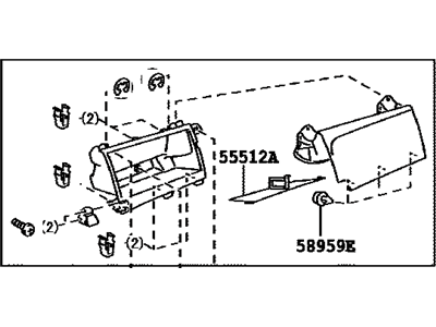 Toyota 55042-08010-E0 Door Sub-Assembly, Instrument