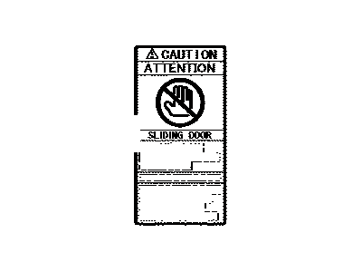 Toyota 74541-08052 Label, Body Caution