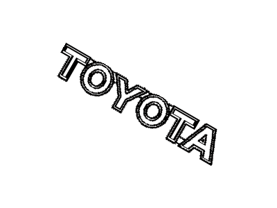 Toyota 75471-04040-J1 Rear Body Name Plate, No.1