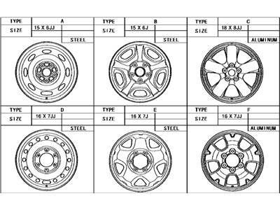 2015 Toyota Tacoma Spare Wheel - 42611-04140