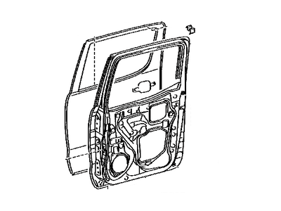 Toyota 67004-04100 Panel Sub-Assy, Rear Door, LH