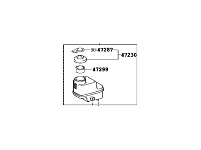 2015 Toyota RAV4 Brake Master Cylinder Reservoir - 47220-0R050