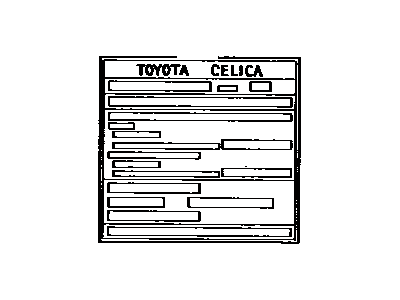 Toyota 42661-20321 Plate, Tire Pressure Caution