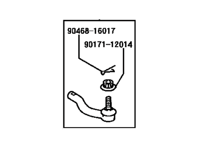 Toyota 45047-49075 Tie Rod End Sub-Assembly, Left