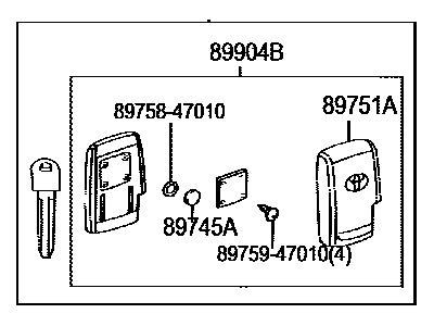 Toyota 89994-47090 Transmitter, Electrical Key
