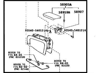 Toyota 58901-47030-A1 Box Sub-Assy, Console, Rear