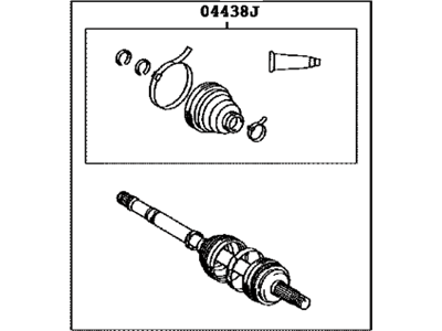 Toyota 43470-49305 Shaft Assembly, Front Drive Outboard Joint, Left