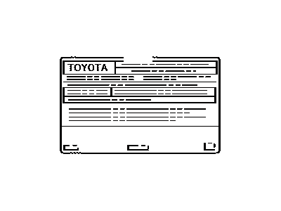 Toyota 11298-21125 Label, Emission Control Information