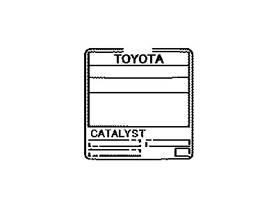 Toyota 11298-28520 Label, Emission Control Information