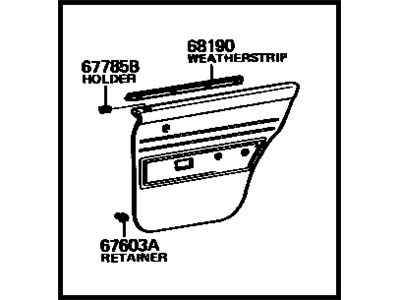 Toyota 67640-12241-06 Board Sub-Assembly, Rear Door Trim, LH