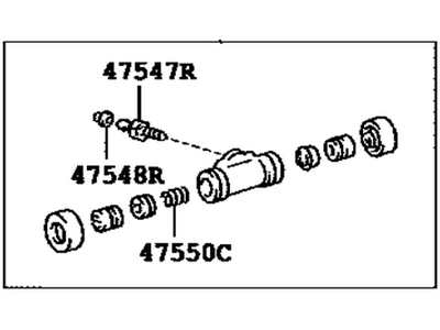 Toyota 47550-02090 Cylinder Assembly, Rear Wheel Brake