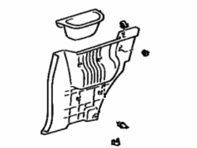 Toyota 62520-16520-22 Board, Quarter Inside Trim, LH