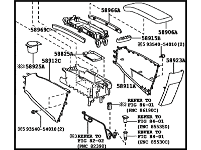 Toyota 58901-47090-E2 Box Sub-Assembly, CONSOL