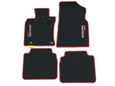 Toyota TRD Carpet Floor Mats - Black With Red Trim PT206-07196-02