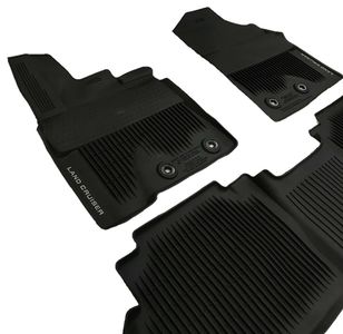Toyota All Weather Floor Liners - Black - With Third Row PT206-60160-02