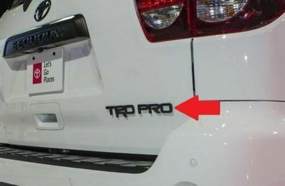 Toyota TRD PRO Black Badge. Exterior Emblem. PT413-0C201-02