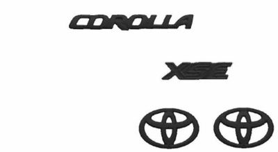 Toyota Blackout Emblem Overlays - XSE. Exterior Emblem. PT948-02202-02