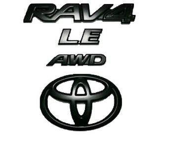 Toyota Blackout Emblem Overlays - LE AWD. Exterior Emblem. PT948-42195-02