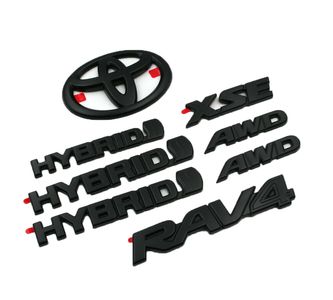 Toyota Blackout Emblem Overlays - XSE Hybrid. Exterior Emblem. PT948-4219B-02