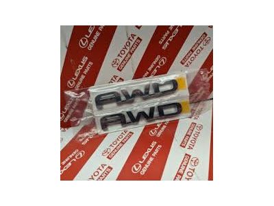 PT413-48200-00 Toyota Awd Chrome Vehicle Badge - Service Part Product Photo 1 of 1
