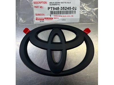 PT948-35245-02 Toyota Toyota Logo Badge Overlay: Matte Black Product Photo 1 of 1