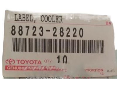 Toyota 88723-28220 Label, Cooler Service Caution