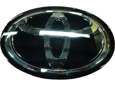 thumbnail image 2 of Toyota Highlander Front Grille Emblem – 2020 2021 2022 – Radar Compatible, Black, OEM 53141-33130 2 of 3