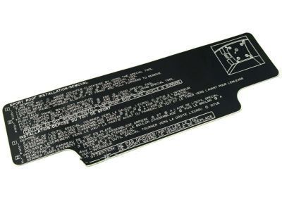 Toyota 63299-14050 Label, Removable Roof Information