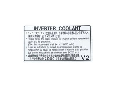 Toyota G92A1-48010 Label, Hv COOLANT Sy