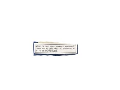 Toyota 11282-21010 Label, Loaded INSP/M