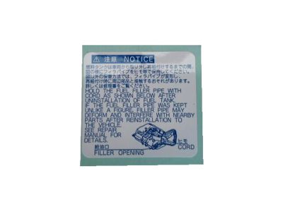 Toyota 74559-52020 Label, Fuel INFORMAT