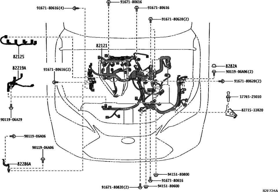 Toyota 82125-78020 WIRE, TRANSMISSION