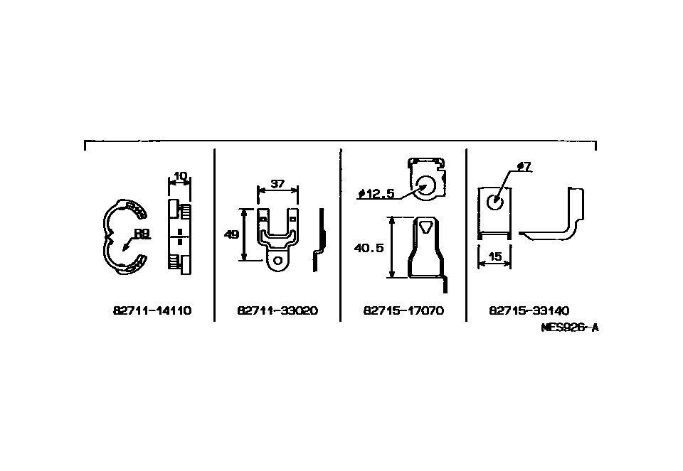 82711-33020 Genuine Toyota Clamp, Wiring HARNES