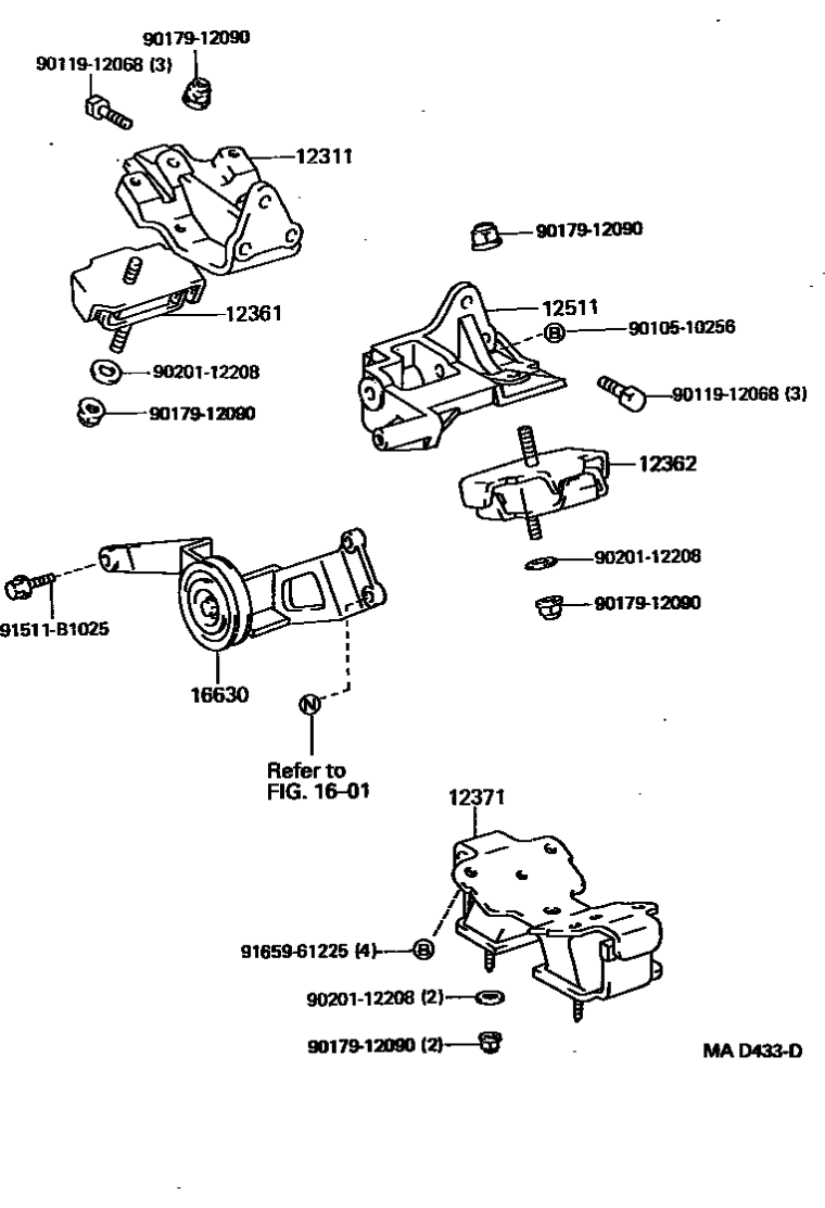 Toyota 90105-10256 Bolt, Washer Based H