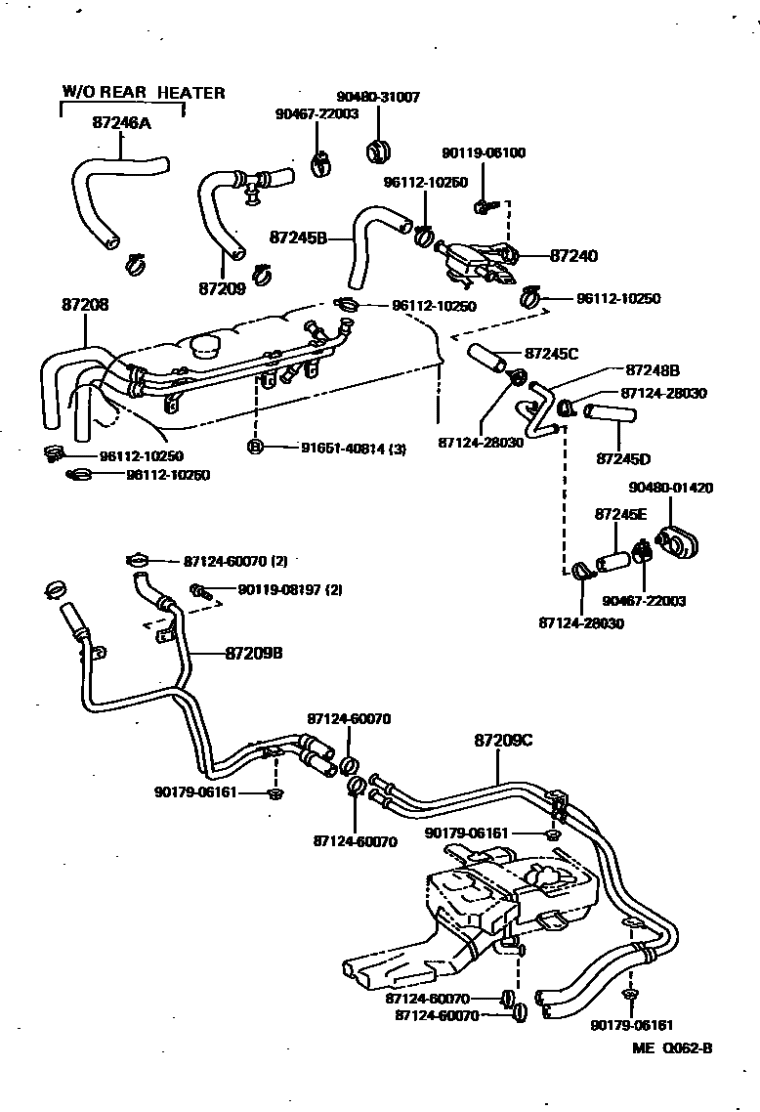 Toyota 90119-08197 Bolt, w/Washer