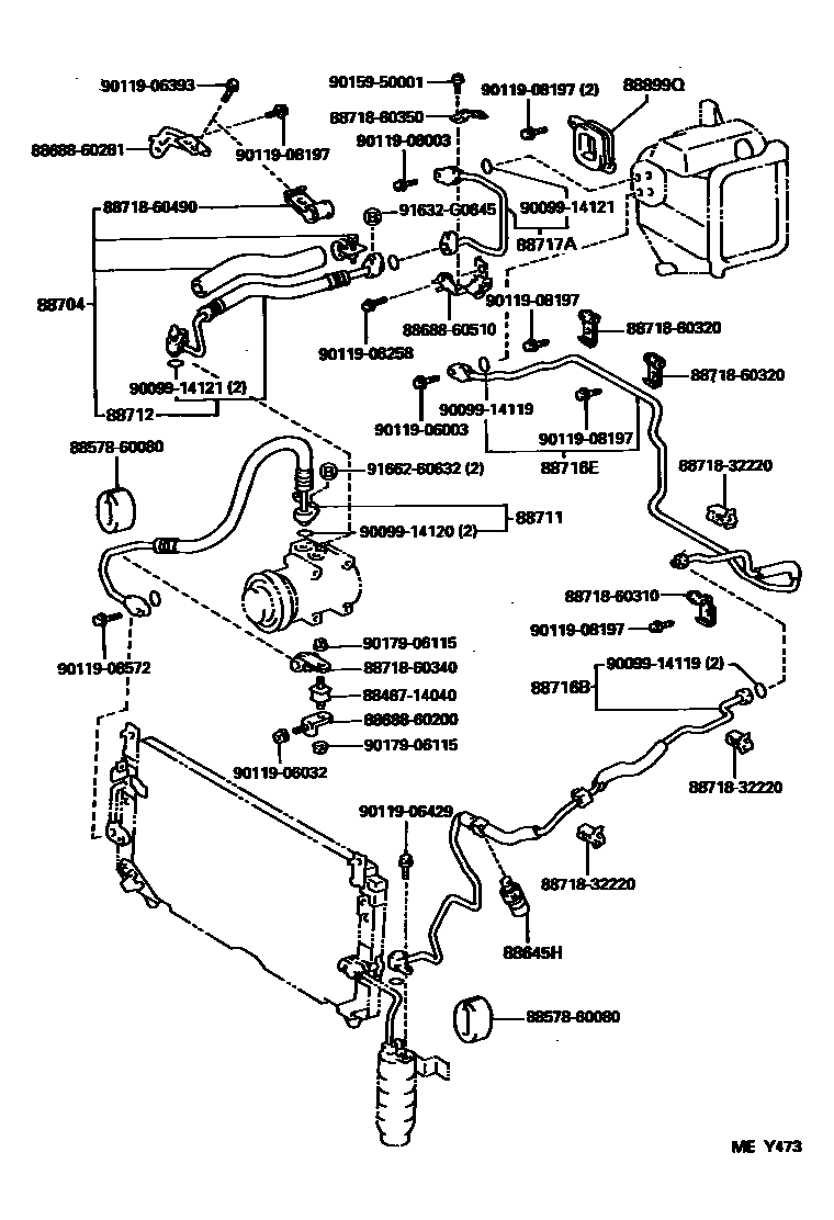Toyota 90119-08258 Bolt, w/Washer