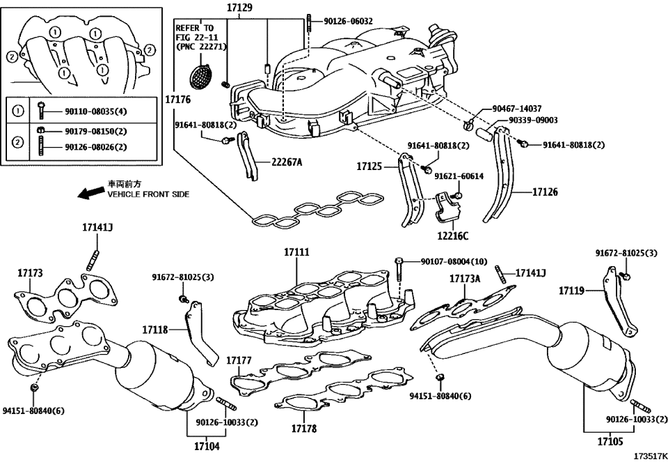 Toyota 90126-06032 Stud, HEXALOBULAR