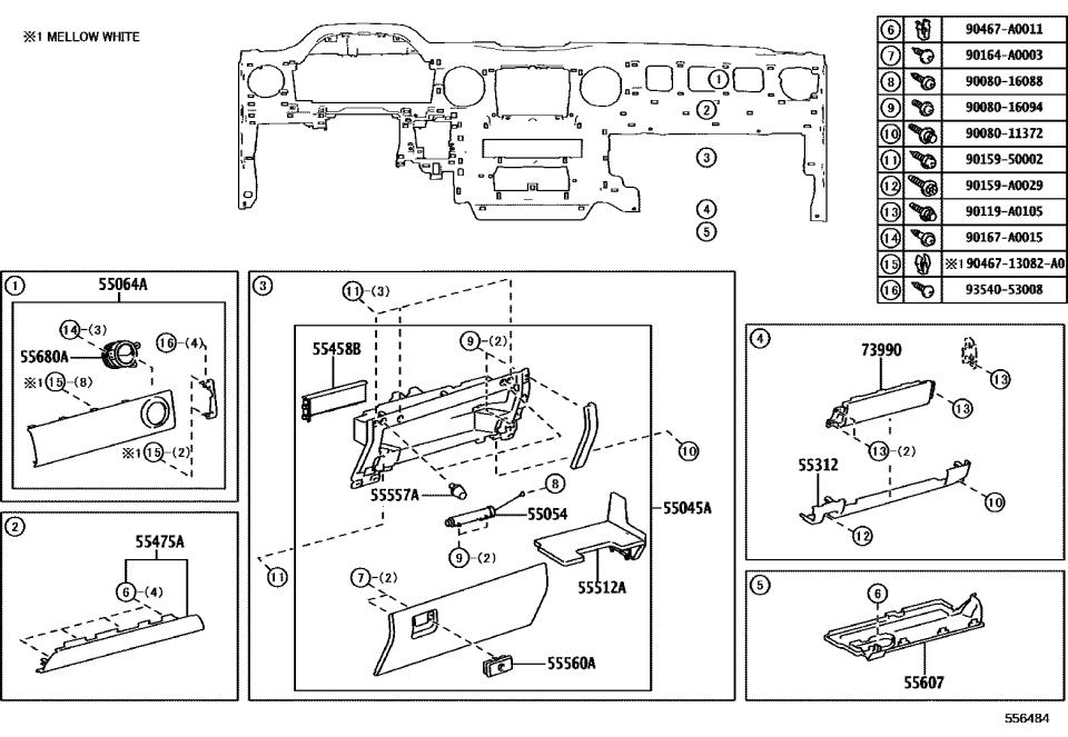 Toyota 90164-A0003 Screw, Binding TAPPI