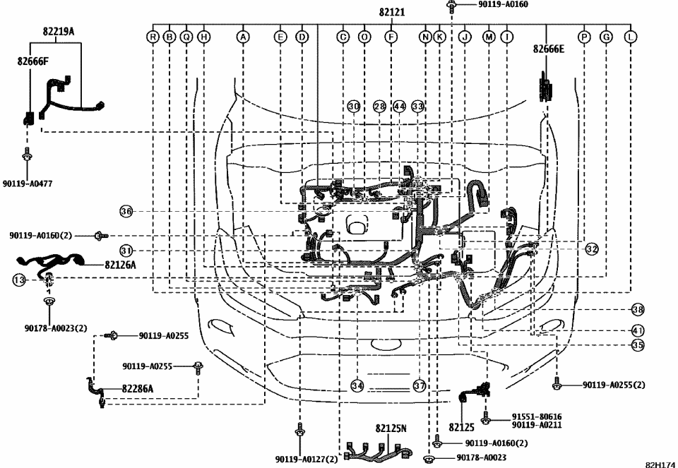 Toyota 82121-0E680 WIRE, ENGINE