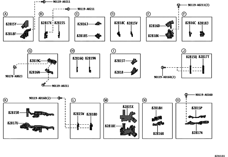 82815-48L20 Genuine Toyota COVER, WIRING HARNES