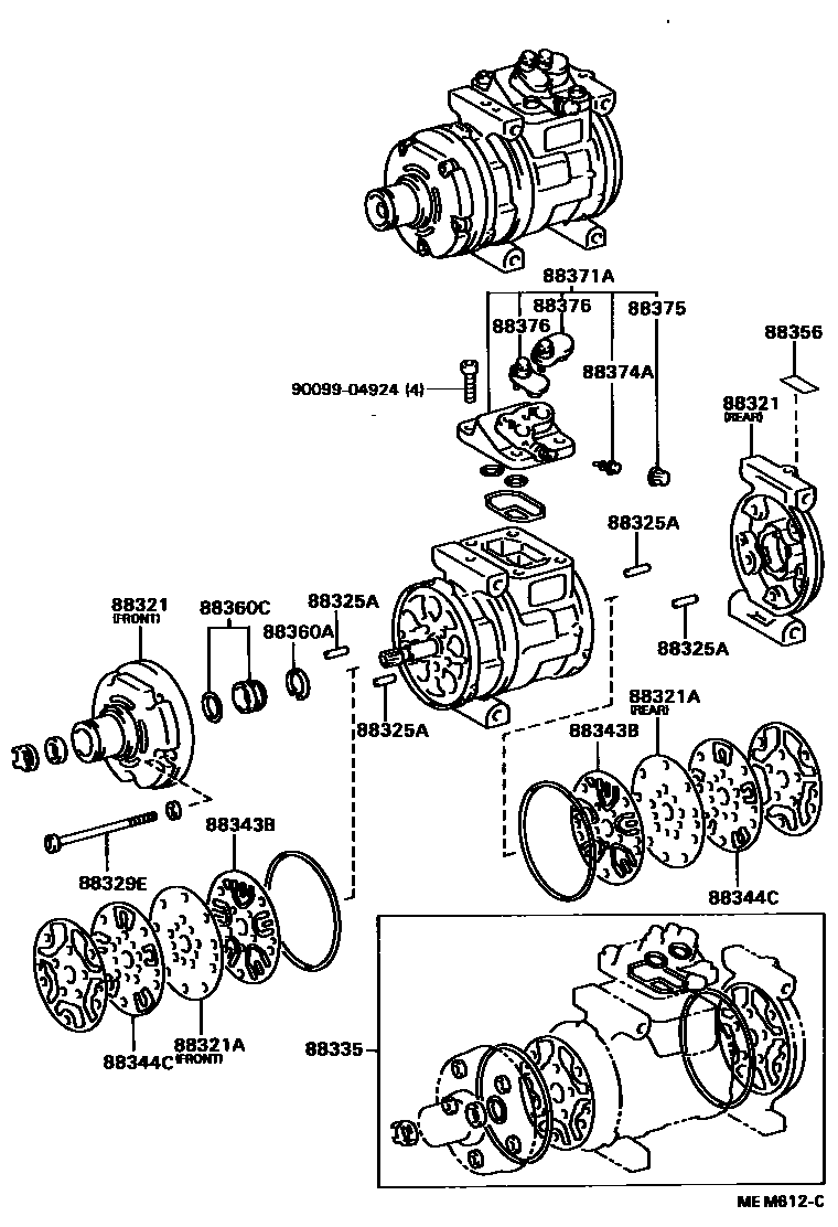 Toyota 88371-22360 Valve,Suction SERVIC