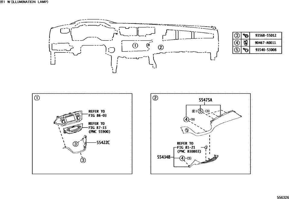 Toyota 93540-53008 Screw, Tapping