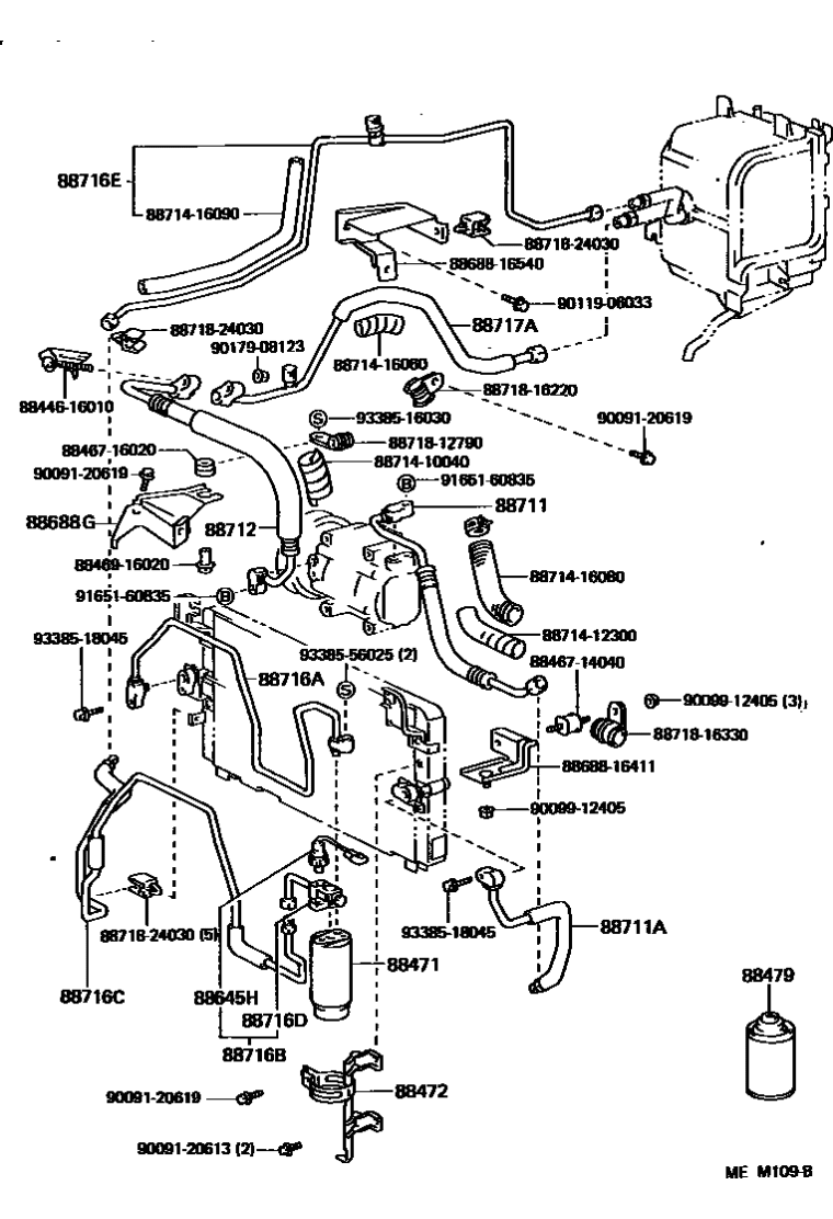 Toyota 90119-06033 Bolt, w/Washer