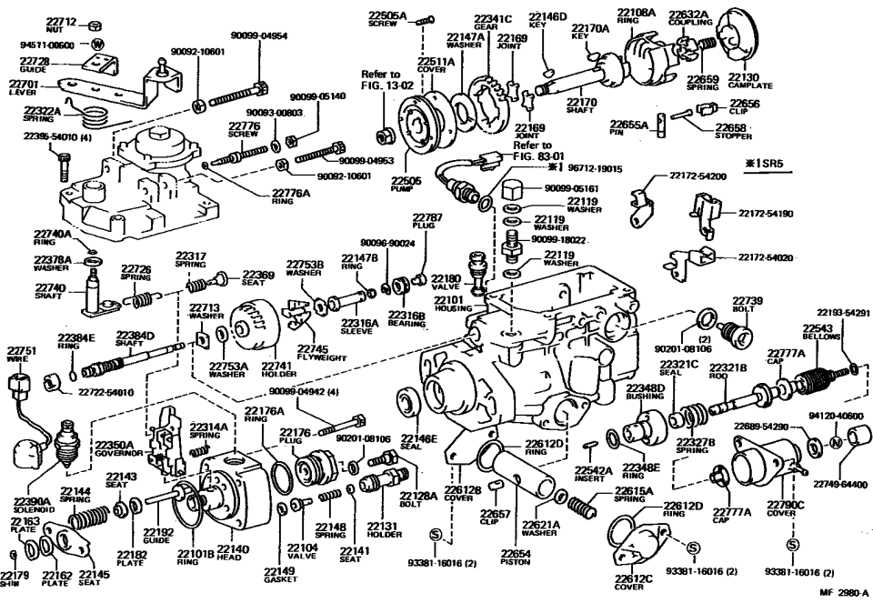 Toyota 22172-54200 Standard Part