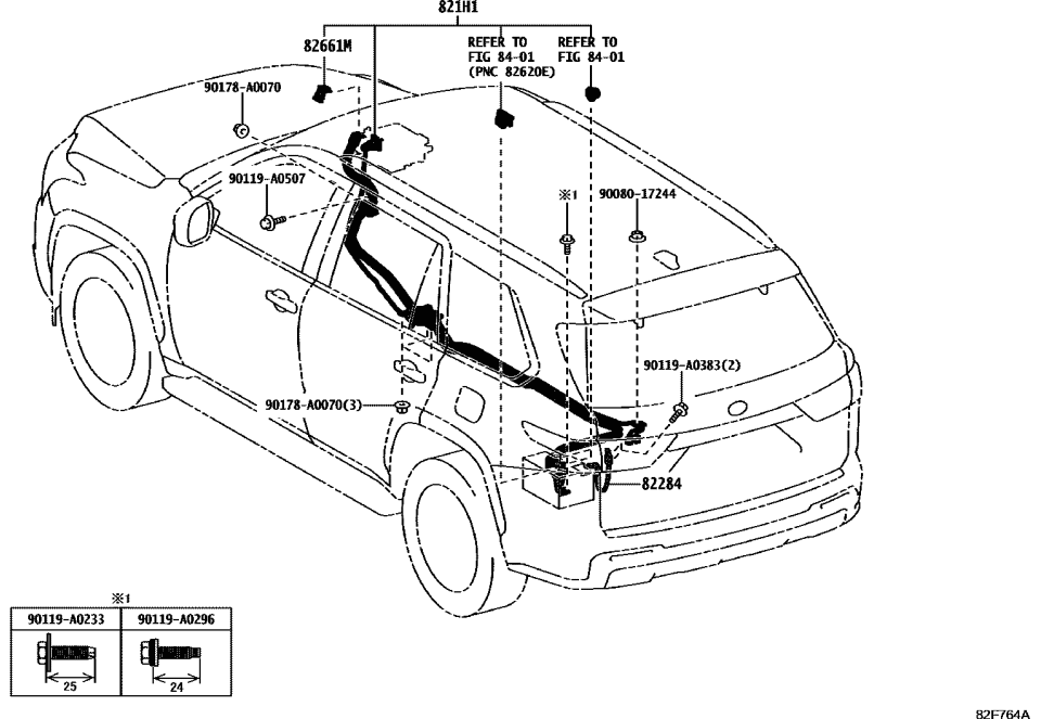 Toyota 82284-0C070 WIRE, EARTH
