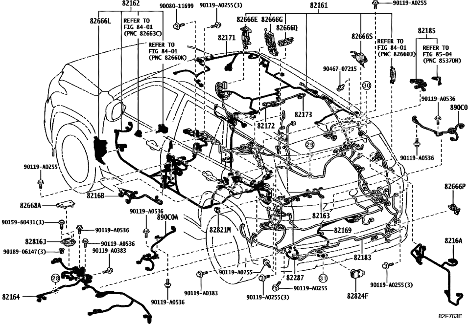 Toyota 82171-ANJ50 WIRE, ROOF