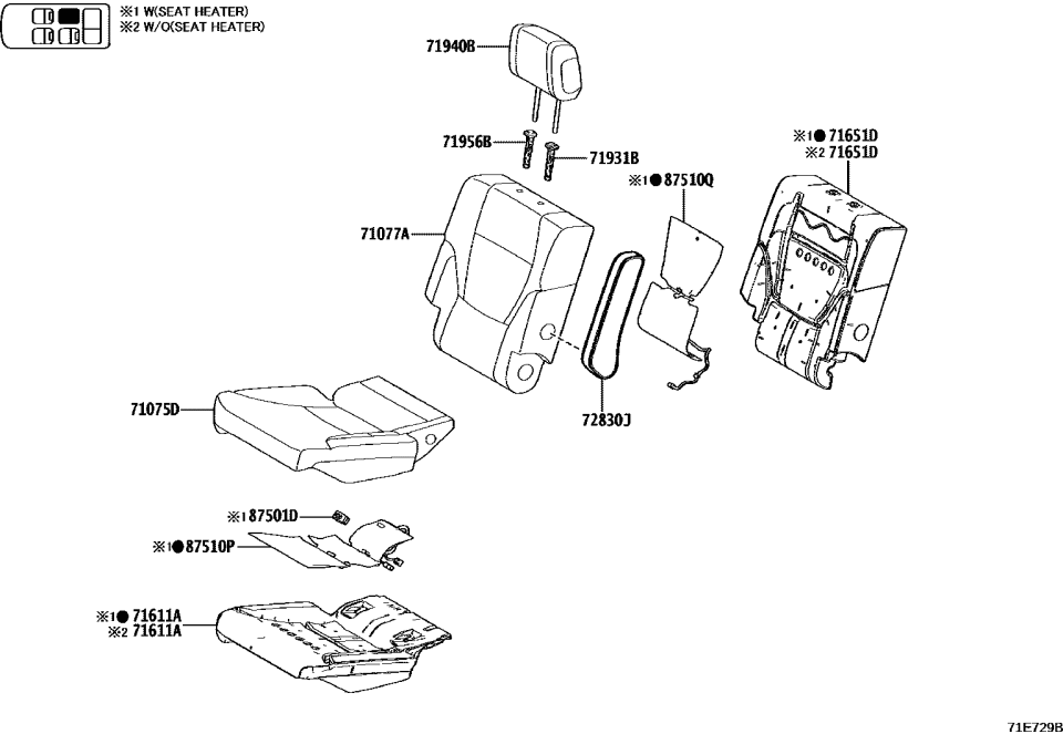 Toyota 72810-0C300-C4 ARMREST ASSY, FR SEA