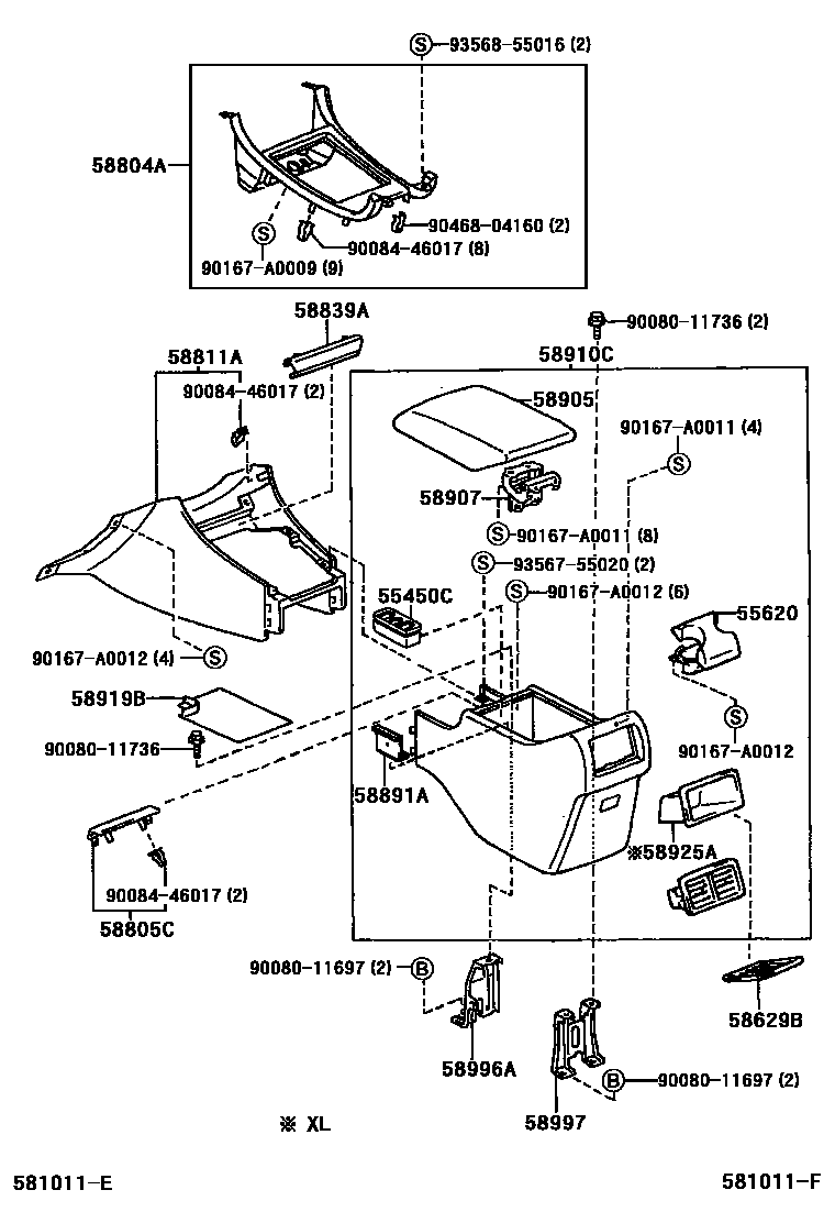 Toyota 90167-A0009 Screw, Pan Tapping